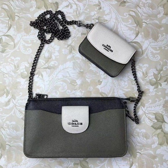 Coach Handbags - Coach C3608 Poppy Crossbody In Colorblock Kelp Multi